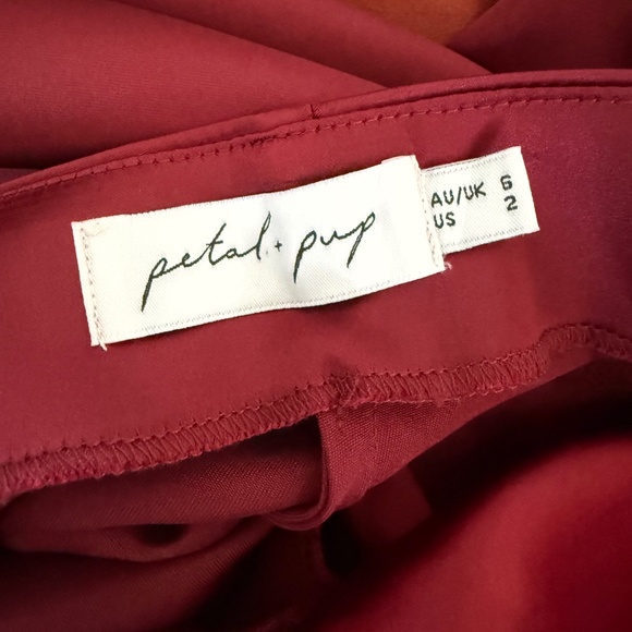 Petal and Pup Red Satin Midi Dress - Picture 5 of 5